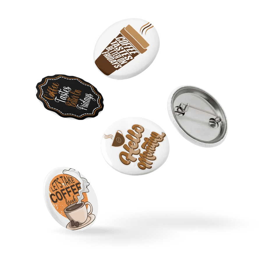 Friday Coffee Vibes Pin Button Set product image (14)
