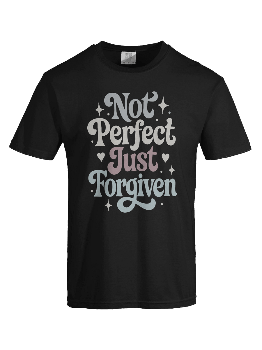 Not Perfect Just Forgiven Retro Christian Message on Comfort Colors 1717 Heavyweight Tee product image (4)