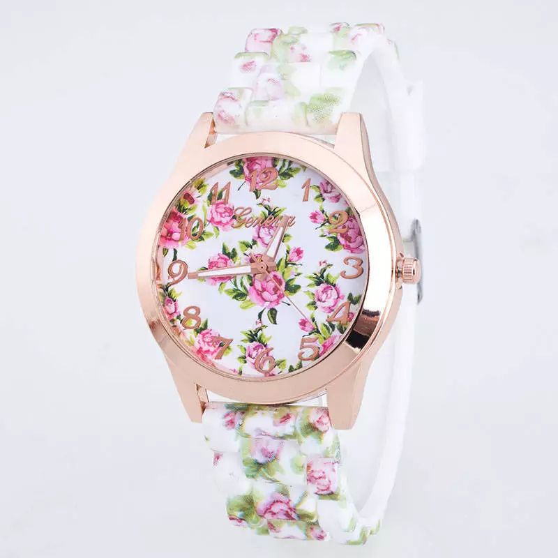 Printed Flowers Fashion Watch Watches Quartz Analog Women Wristwatch Girls product image (5)