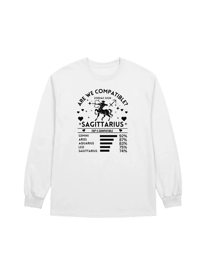 Sagittarius Zodiac Sign Romantic Compatibility - Gildan Ultra Cotton Unisex Long Sleeve T-Shirt - Light Colors product image (2)