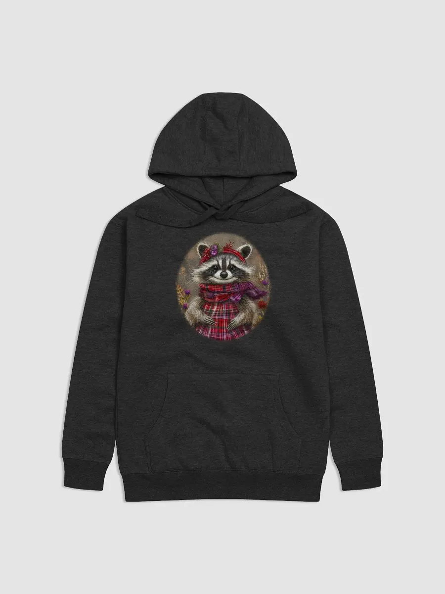 Whimsical Raccoon Plaid Hoodie product image (1)