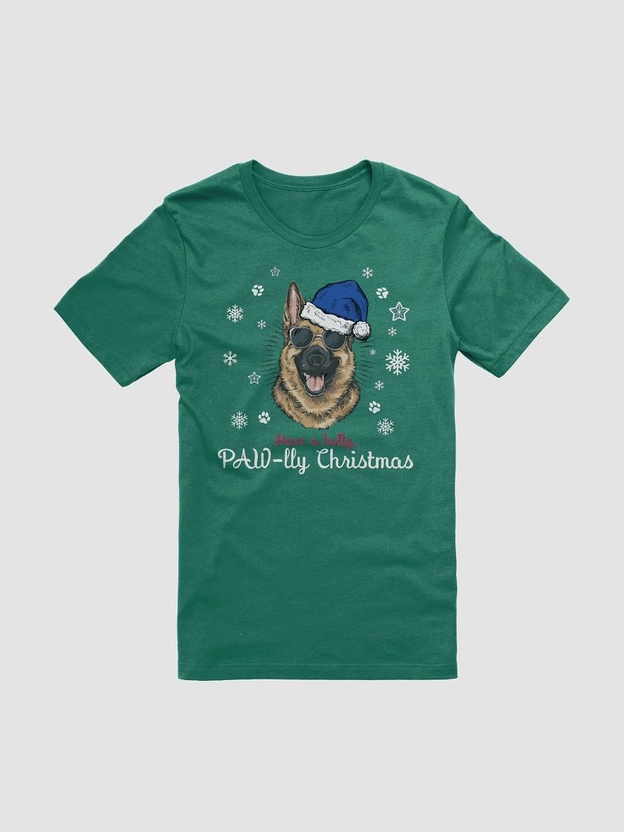 Holly, PAW-lly Christmas German Shepherd T-Shirt product image (1)