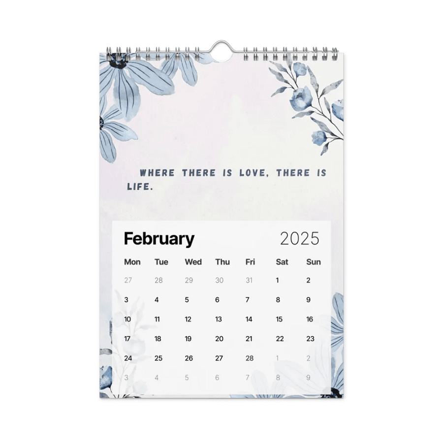 FLORAL INSPIRATIONAL QUOTES WALL CALENDAR 2025 product image (5)
