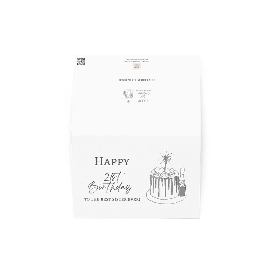 Happy 21st Birthday To The Best Sister Ever Greeting Card product image (3)