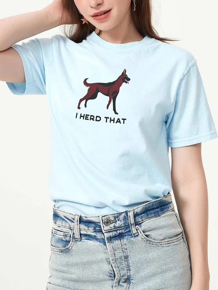 I Herd That T-Shirt(Embroidered) of a Belgian Malinois(Mahogany) product image (2)