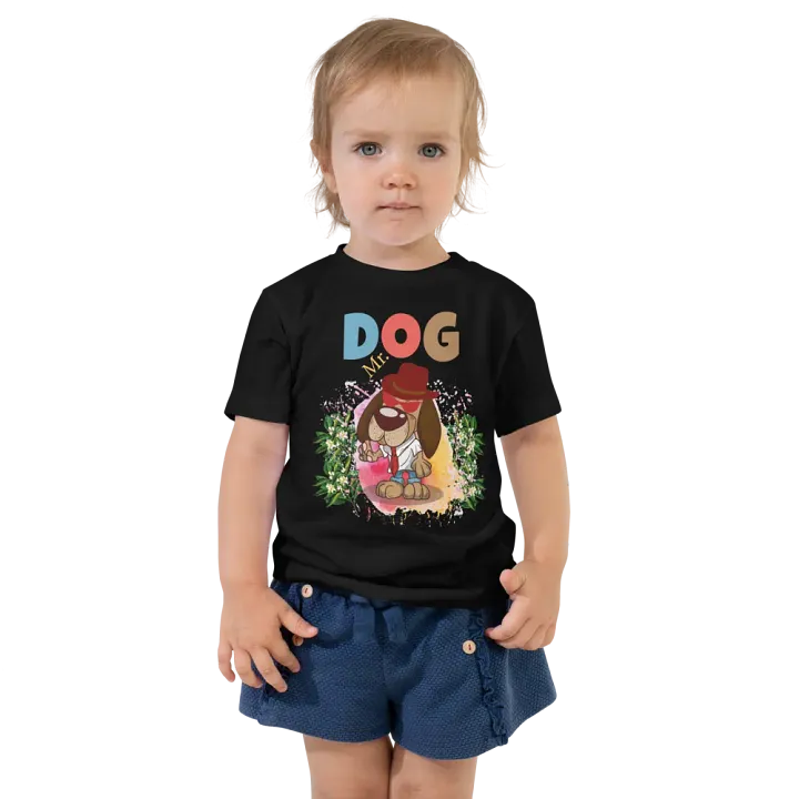 Mr. Dog Cute Dog Colorful Funny Bella +Canvas Toddler T-Shirt – Funny Shirt & Gift for Kids product image (2)