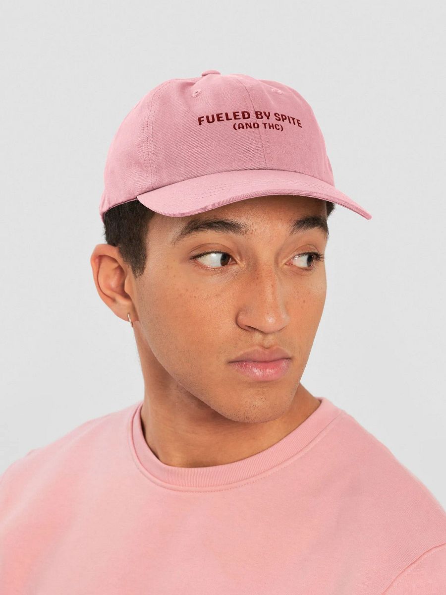 FUELED BY SPITE (maroon thread) embroidered classic dad hat product image (22)