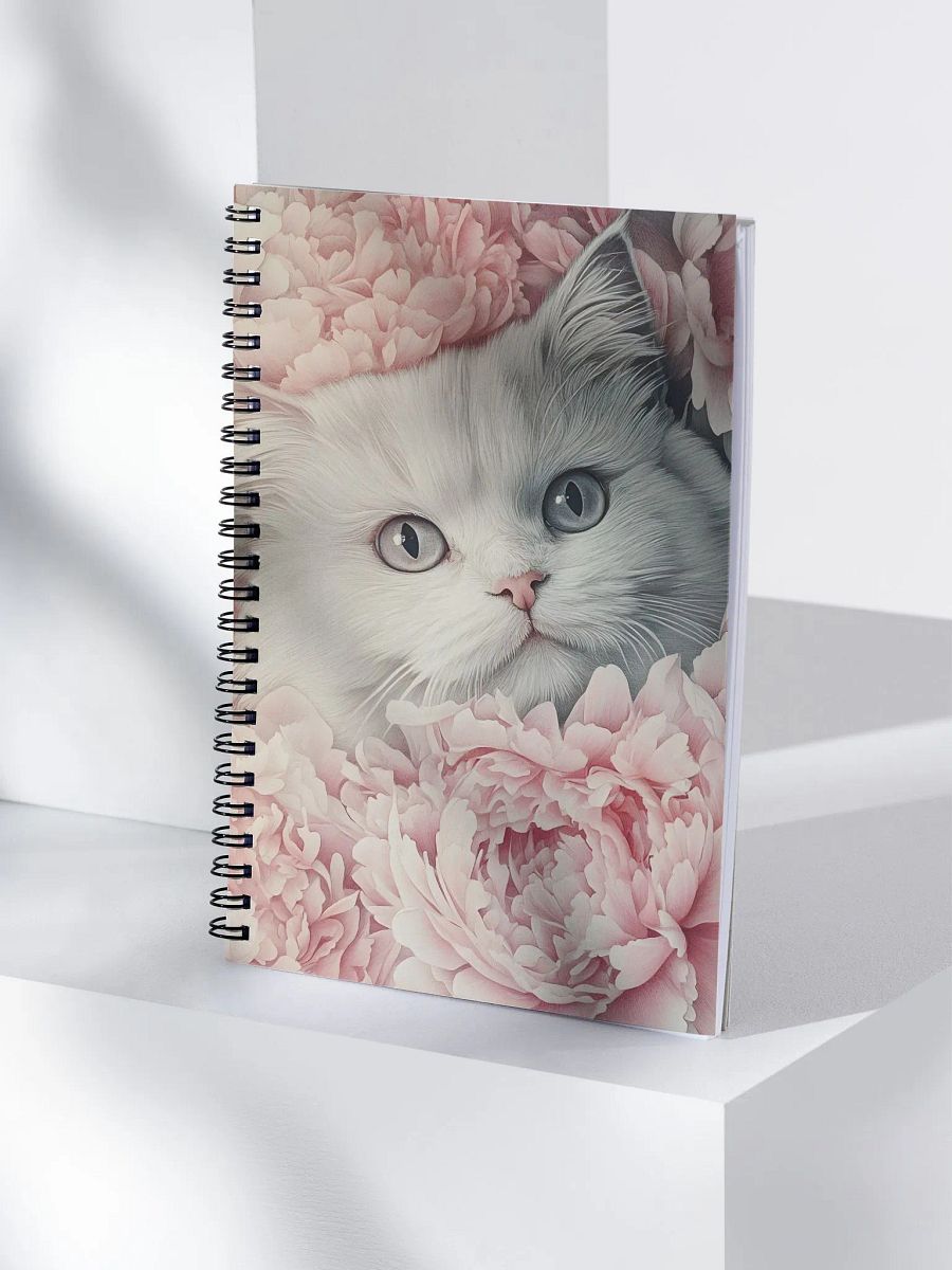 Peony Cat Spiral Notebook product image (4)