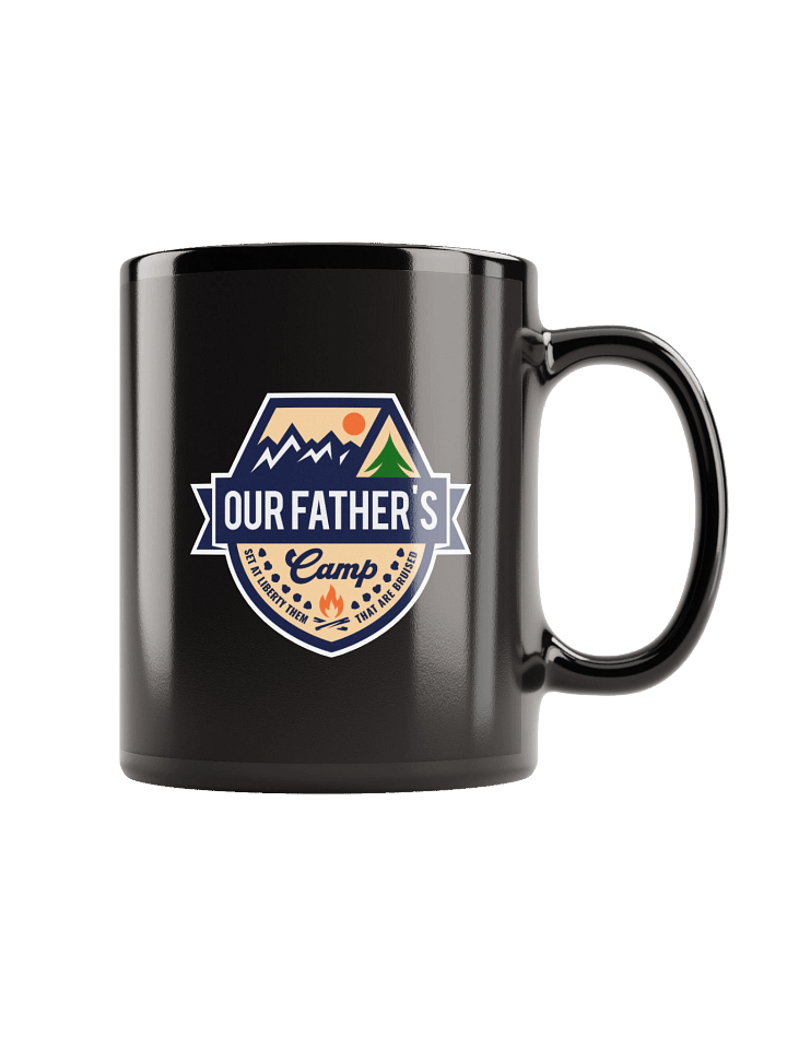 Our Father's Camp Black Coffee Mug product image (1)