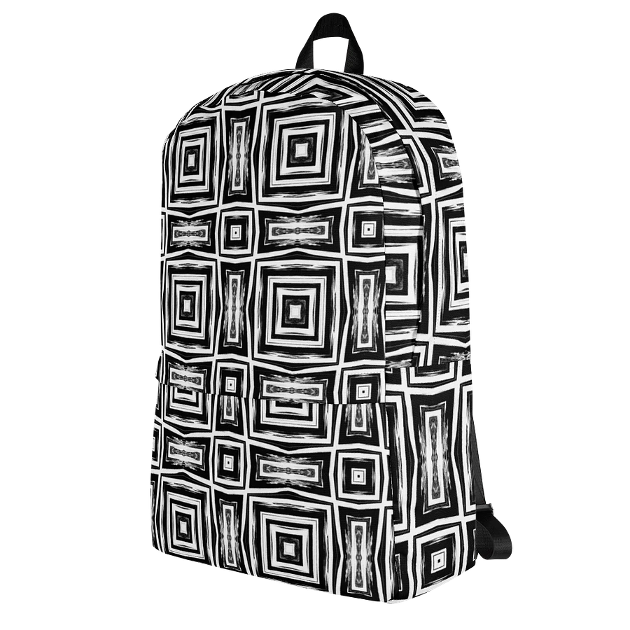 Abstract Monochrome Repeating Pattern Back Pack product image (8)