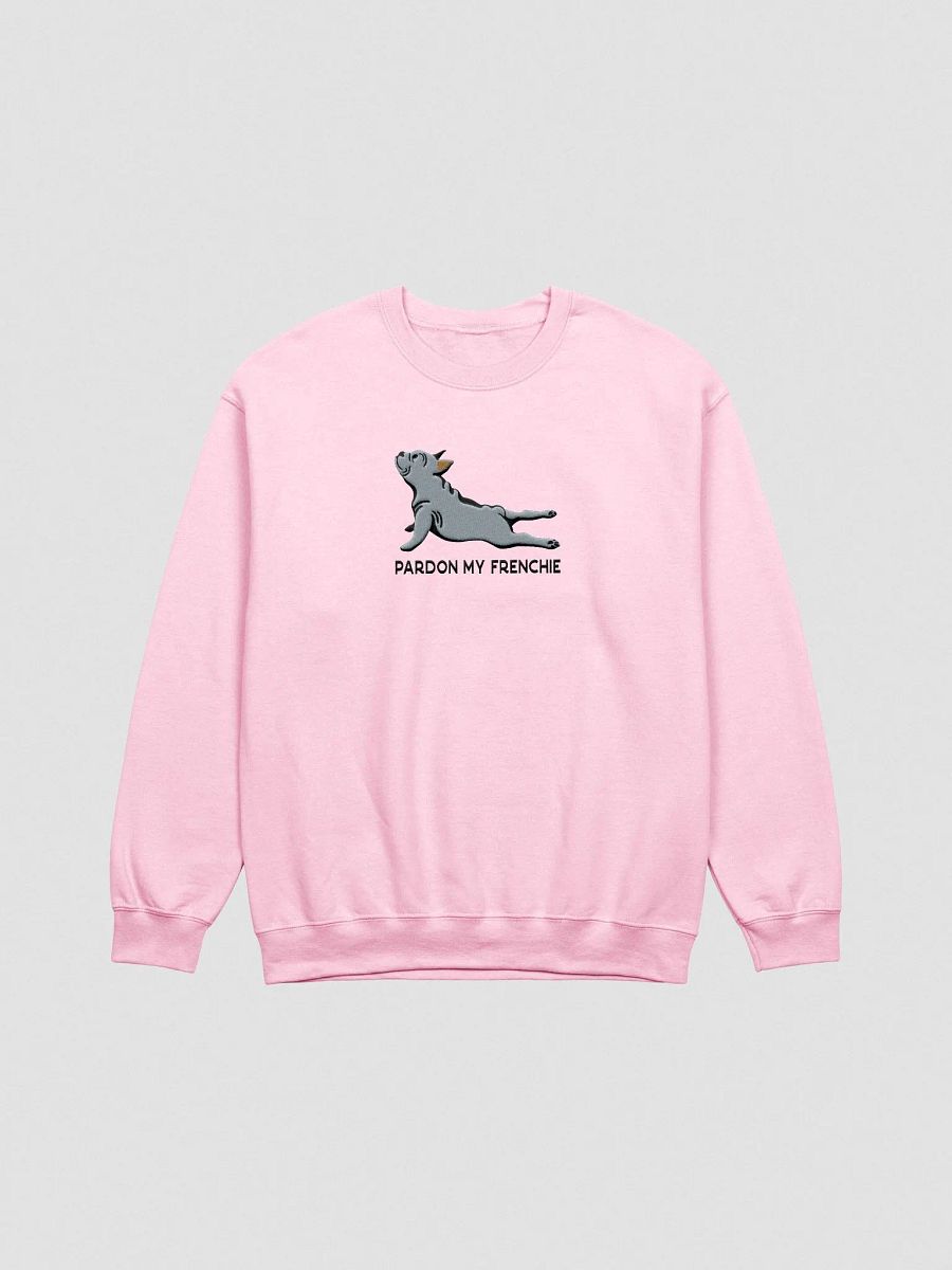 Pardon My Frenchie Sweatshirt (Embroidered) of a French Bulldog(Blue) product image (4)