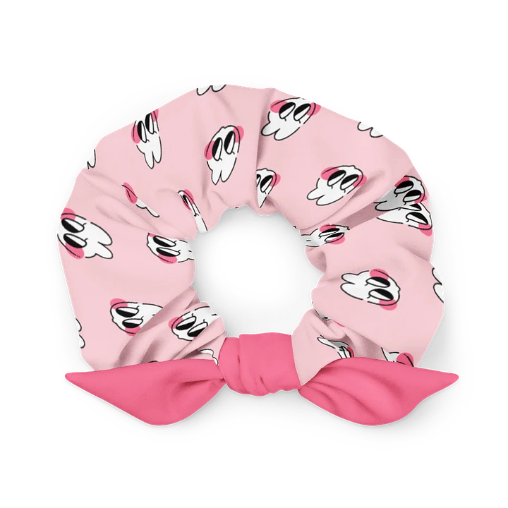 sneaky ⟡ printed scrunchie with bow [pink] product image (1)