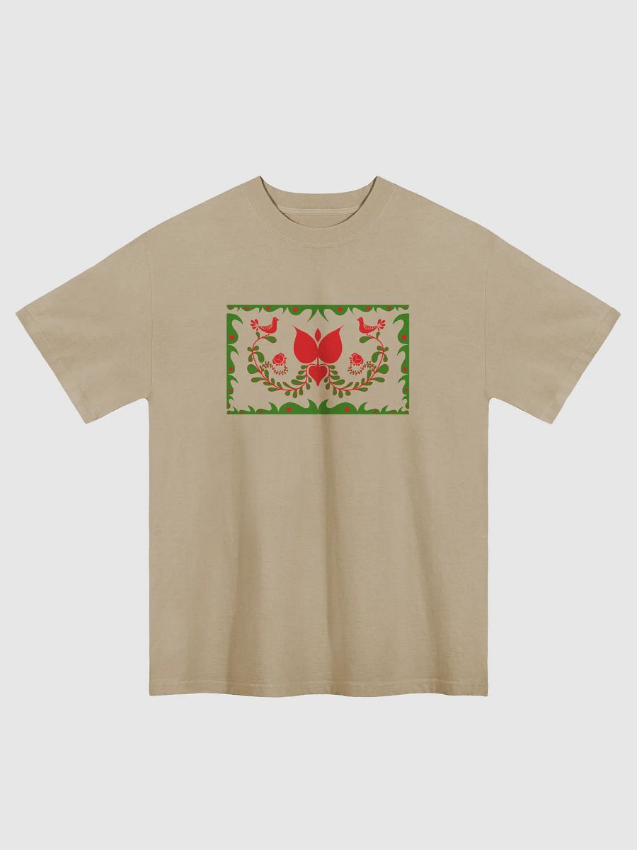 Hungarian Folk Art-Inspired Oversized T-Shirt product image (1)