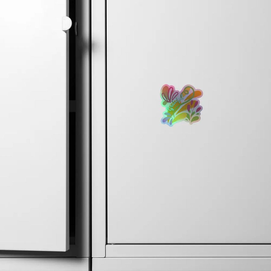 Sticker grateful water droplets design product image (6)