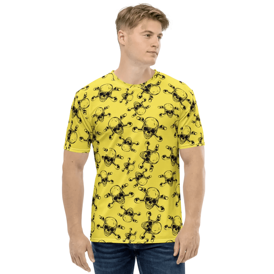 Skull & Bones - Yellow - All-Over Print Crew Neck T-Shirt product image (5)