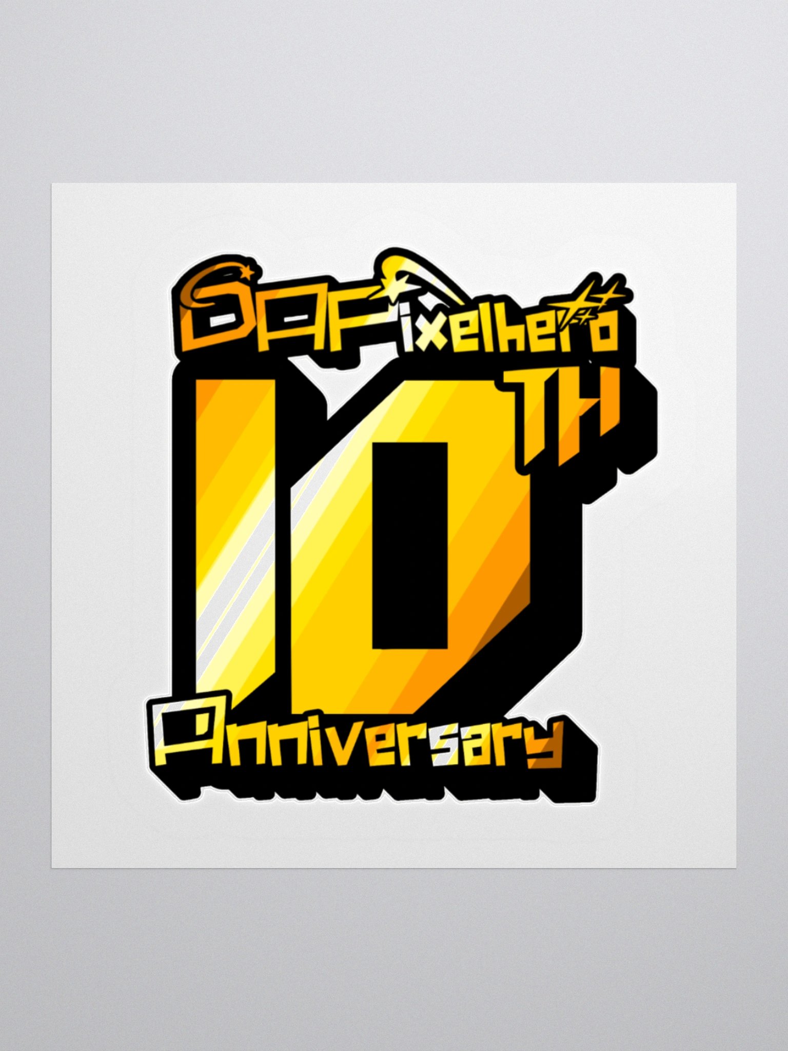 DAPixelhero - 10th Anniversary Logo Die Cut Sticker (LIMITED EDITION) product image (2)