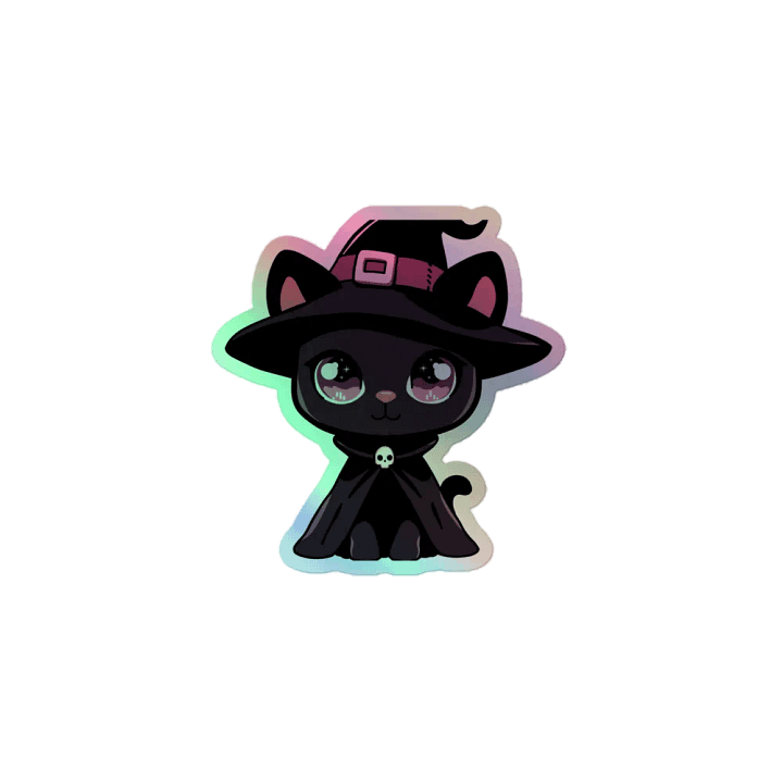 Witchy Cat Holographic Sticker Sheet product image (1)