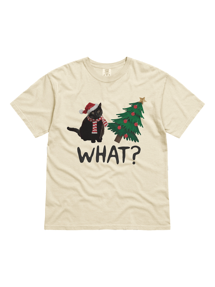 WHAT? Black Cat vs Christmas Tree | Comfort Colors® Tee product image (2)