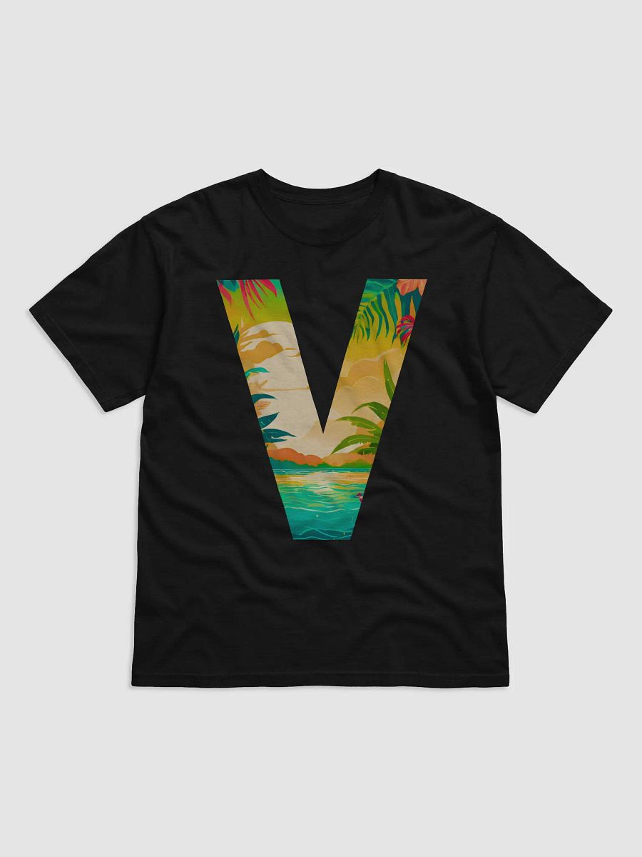 Tropical Sunset Paradise T-Shirt (Letter-V) product image (1)