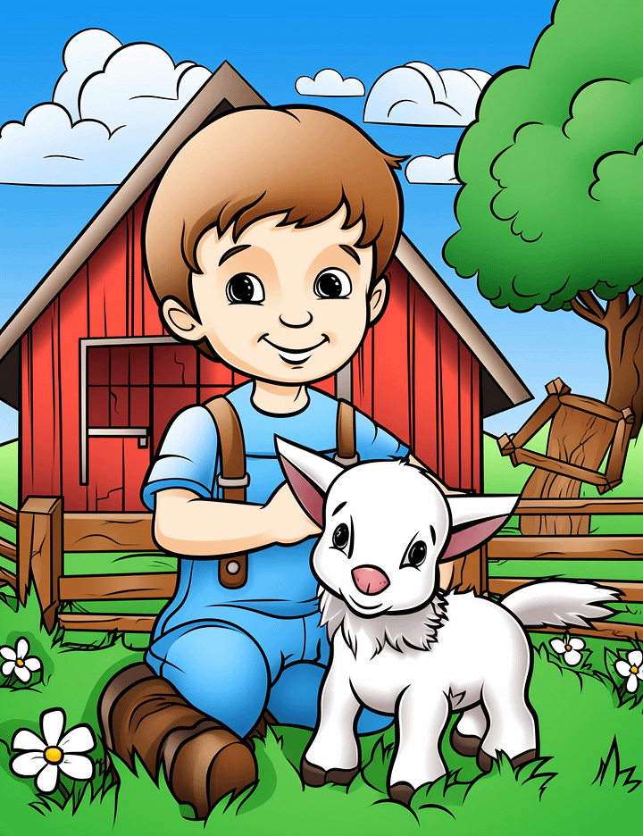 100 Cute Farm Animal Coloring Pages Kids PDF product image (1)