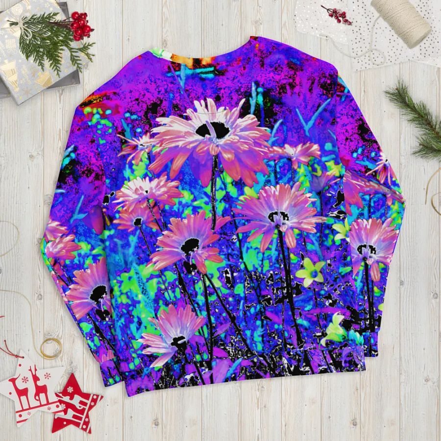 Abstract Surreal Daises in the Garden Unisex Sweatshirt product image (12)