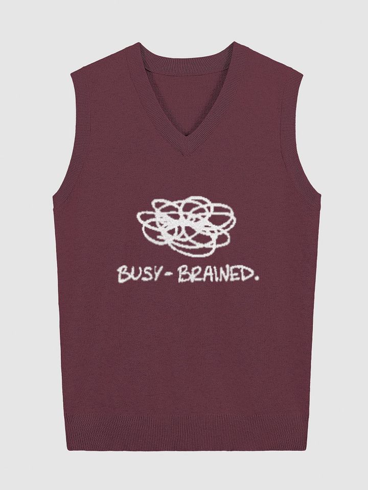 BUSY-BRAINED (maroon and white) knitwear vest product image (1)