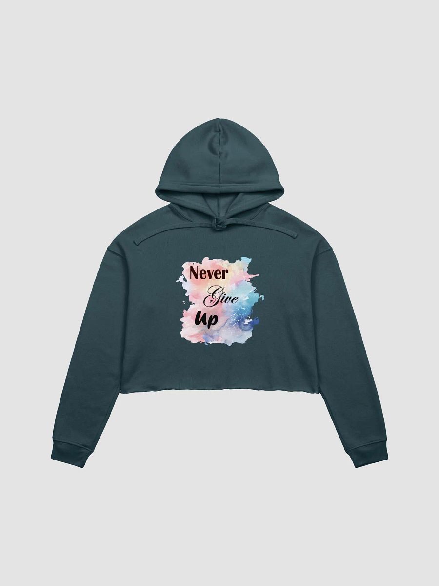 Never Give Up Watercolor Crop Hoodie product image (8)