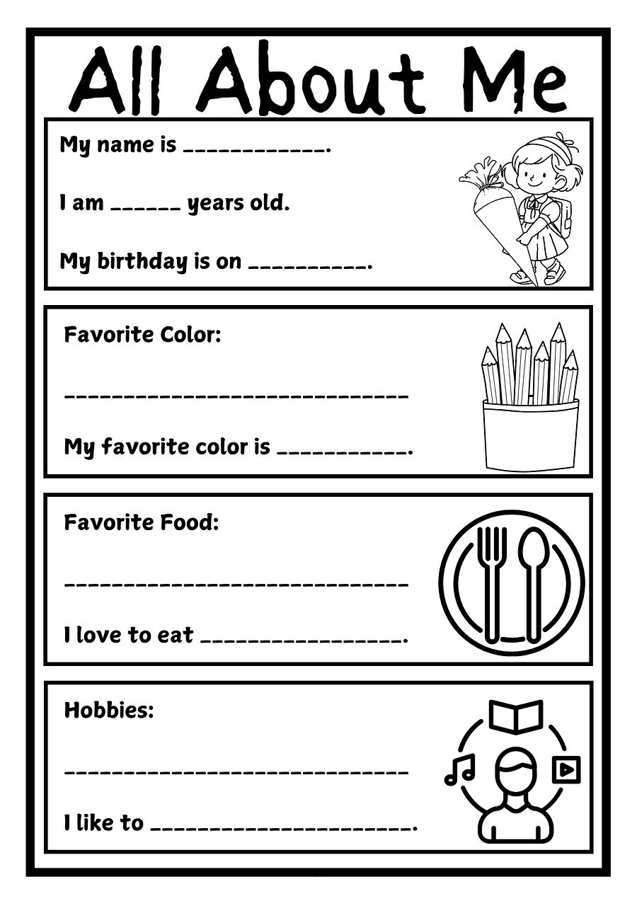 All About Me Worksheet - Back-to-School Activity for Kids product image (1)