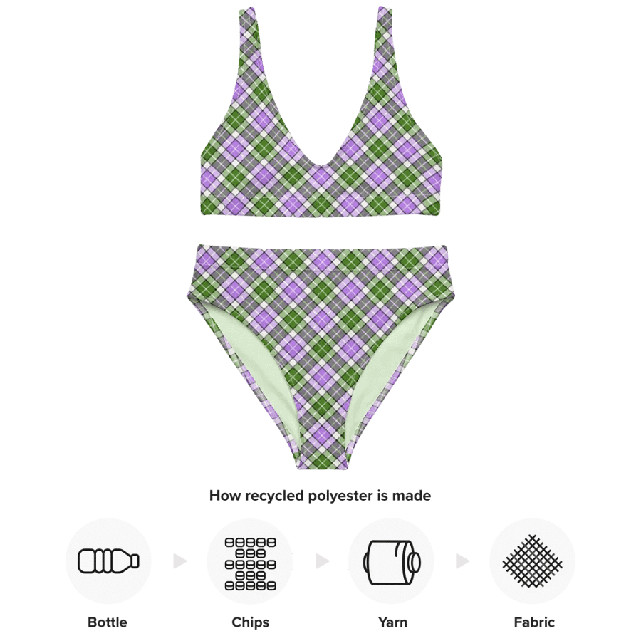 Lavender and Green Plaid Bikini product image (10)