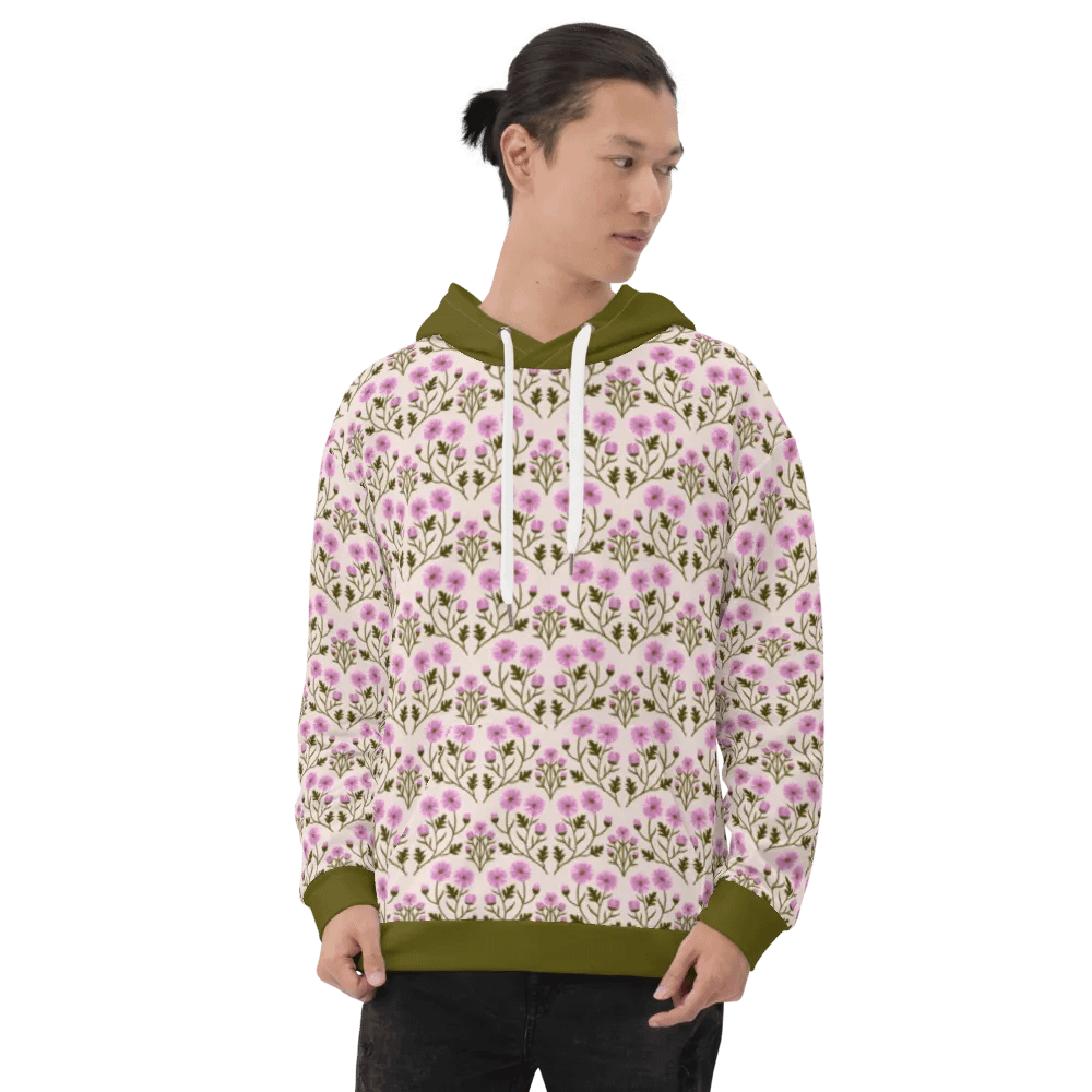 Harmony of Mums - Pink and Green - All Over Hoodie product image (9)
