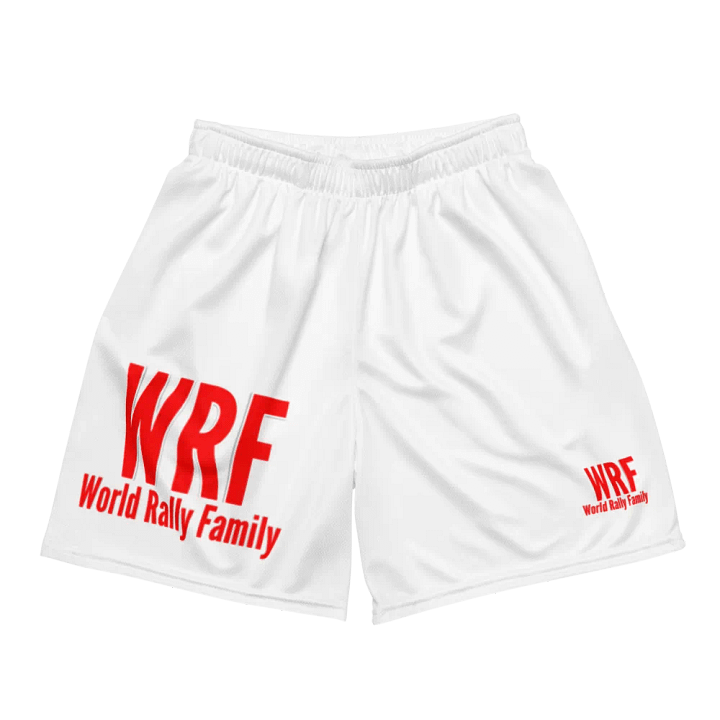 WRF Logo white mesh shorts product image (2)