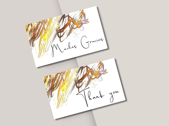 Thank you card in English and Spanish 2 designs product image (1)