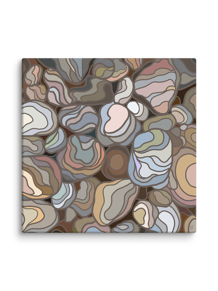 Earthy Canvas Art: Stone Pattern - Stones No. 3 product image (2)