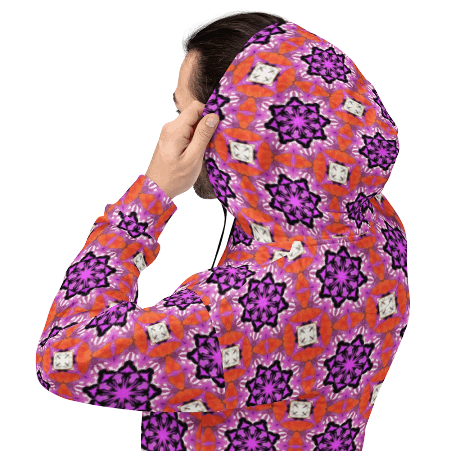 Abstract Foxy Repeating Pattern Unisex All Over Print Hoodie product image (4)