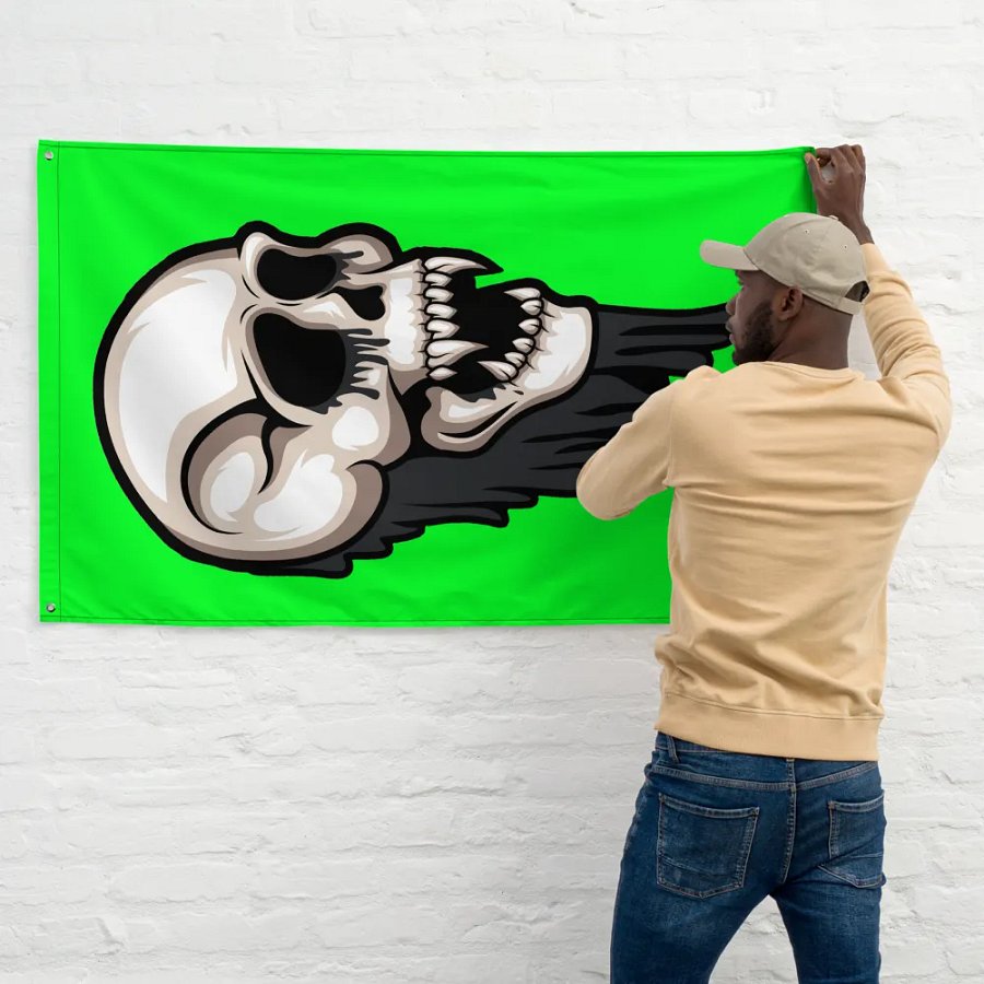 Def-Zombie Skull Flag product image (12)