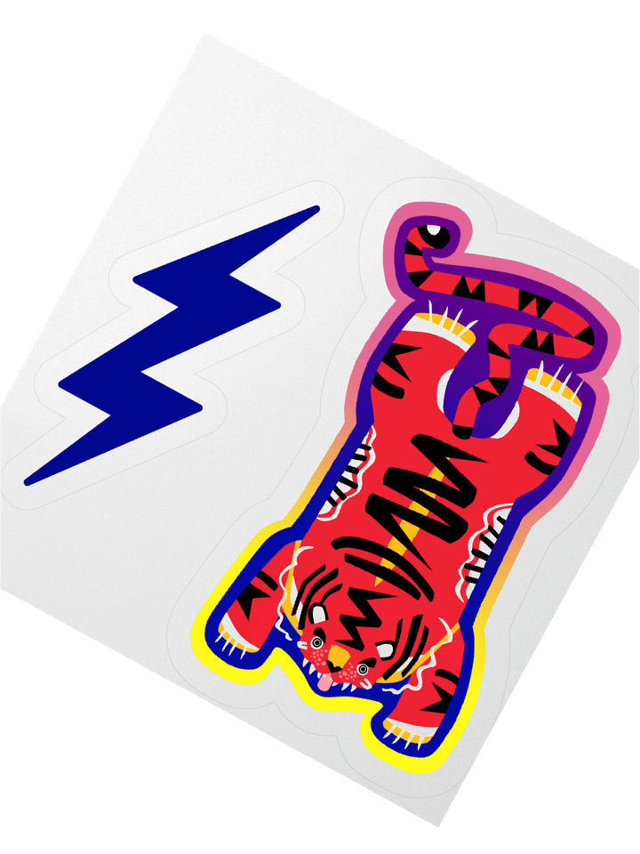 Red Electric Tiger - Sticker product image (1)