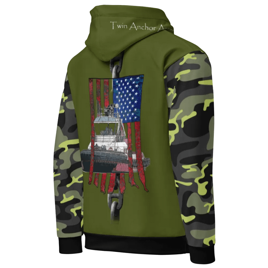 Camouflage & Green Chain Athena Tug & CE Flage Hoodie product image (10)