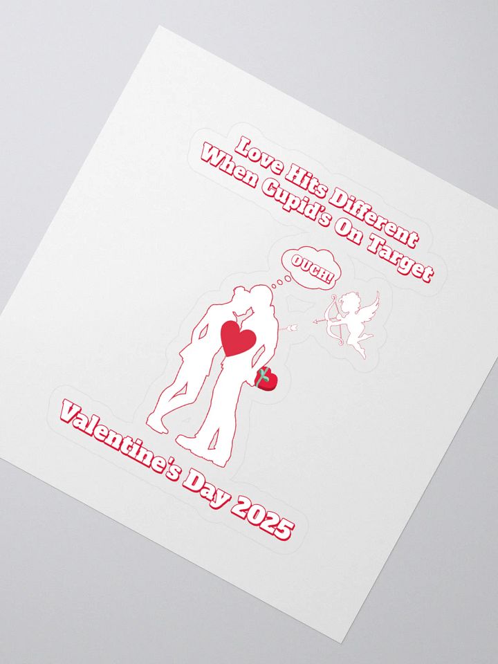 When Cupid's On Target Valentine's Day Sticker product image (2)