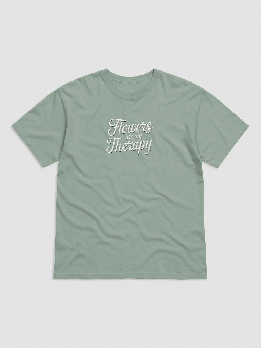 Flowers are my Therapy Embroidered Comfort Colors Tee product image (2)