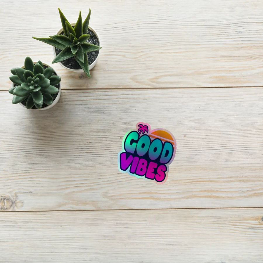 HOLOGRAPHIC GOOD VIBES product image (10)
