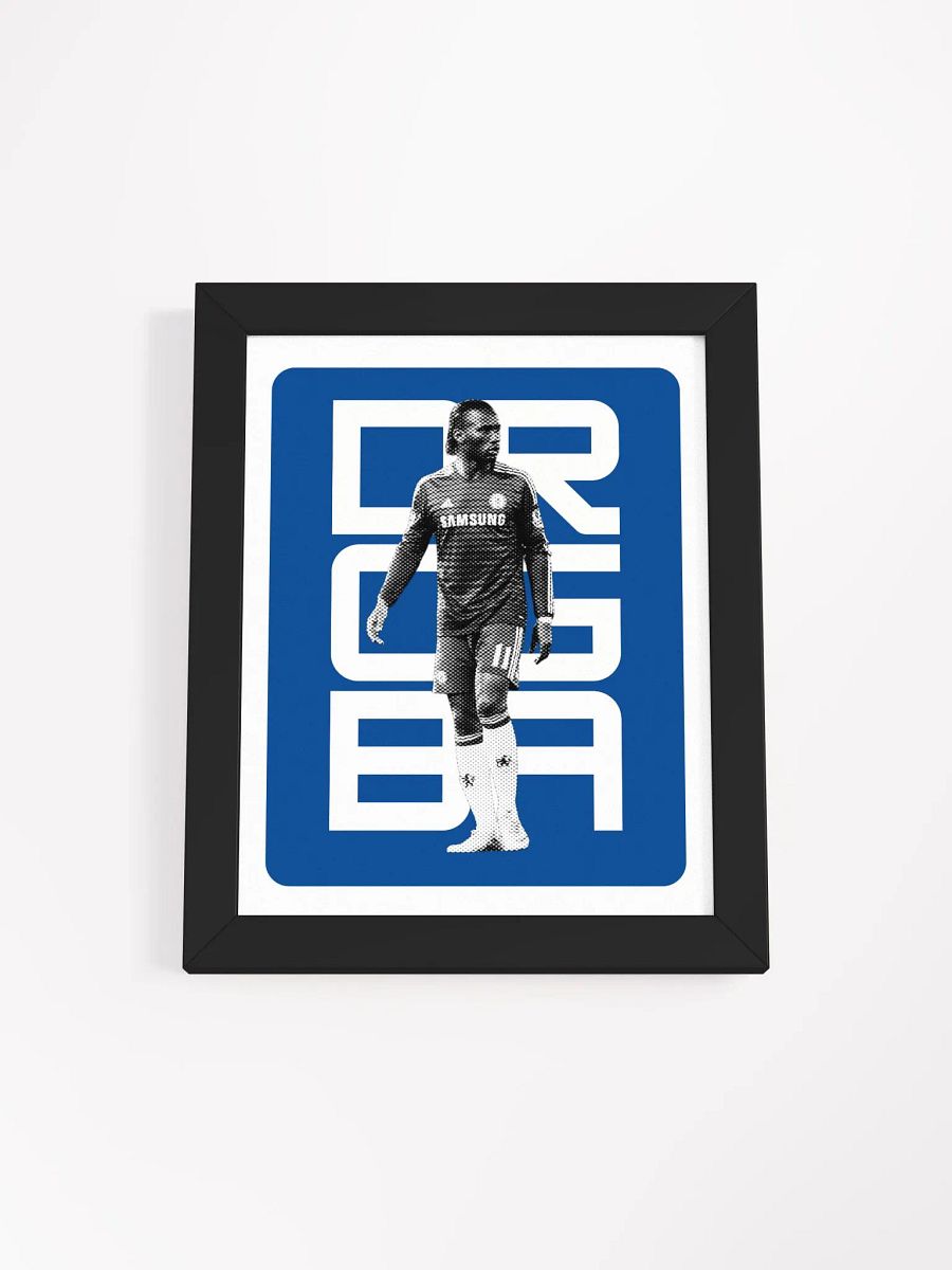 Didier Drogba BW Chelsea Name Art Framed Print product image (1)