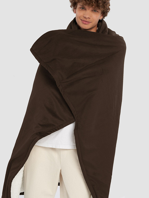 Photo showing Port Authority Embroidered Premium Sherpa Blanket