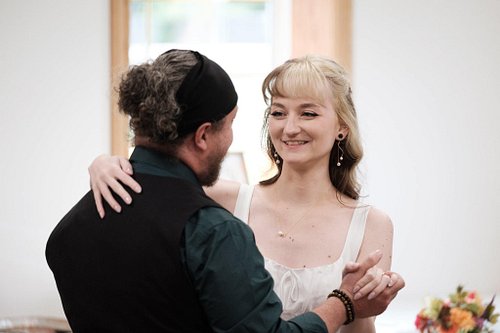 Two weeks ago 

My daughter and I, dancing at her wedding. 

Photo by the great Cooter Rasputin.