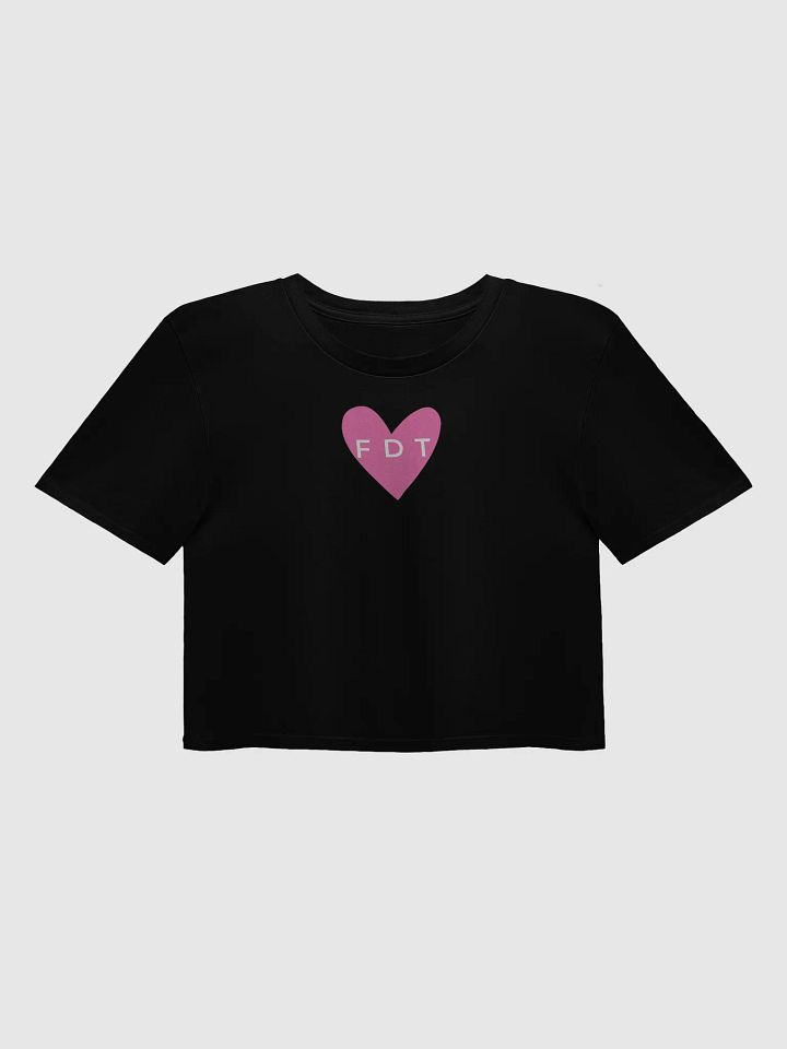FDT Pink Heart Cropped Tee. product image (1)