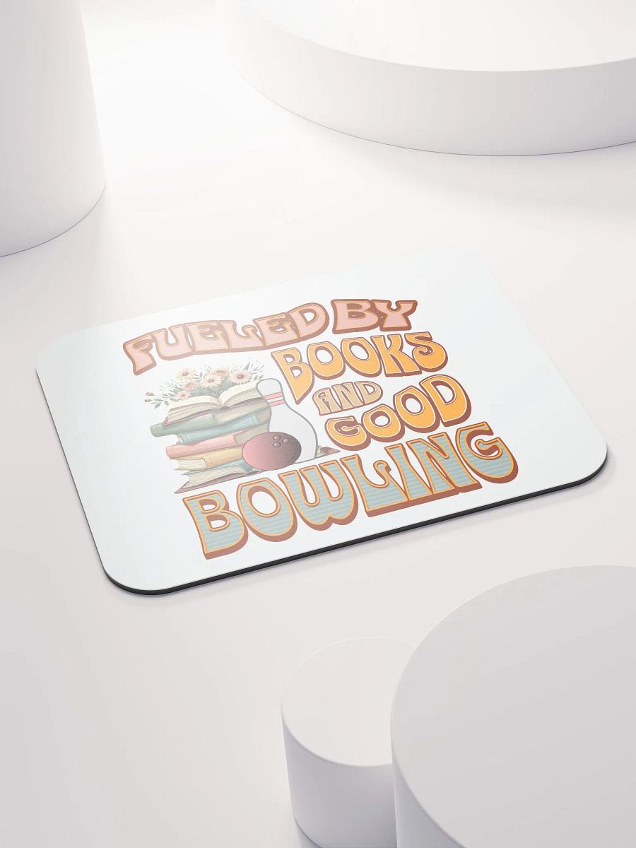 Fueled By Books And Good Bowling Literary Leisure Mouse Pad product image (4)