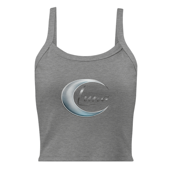 Women’s Luna Micro-Rib Tank Top – Stretch Fit Mid-Length Vest in Athletic Heather & More product image (1)