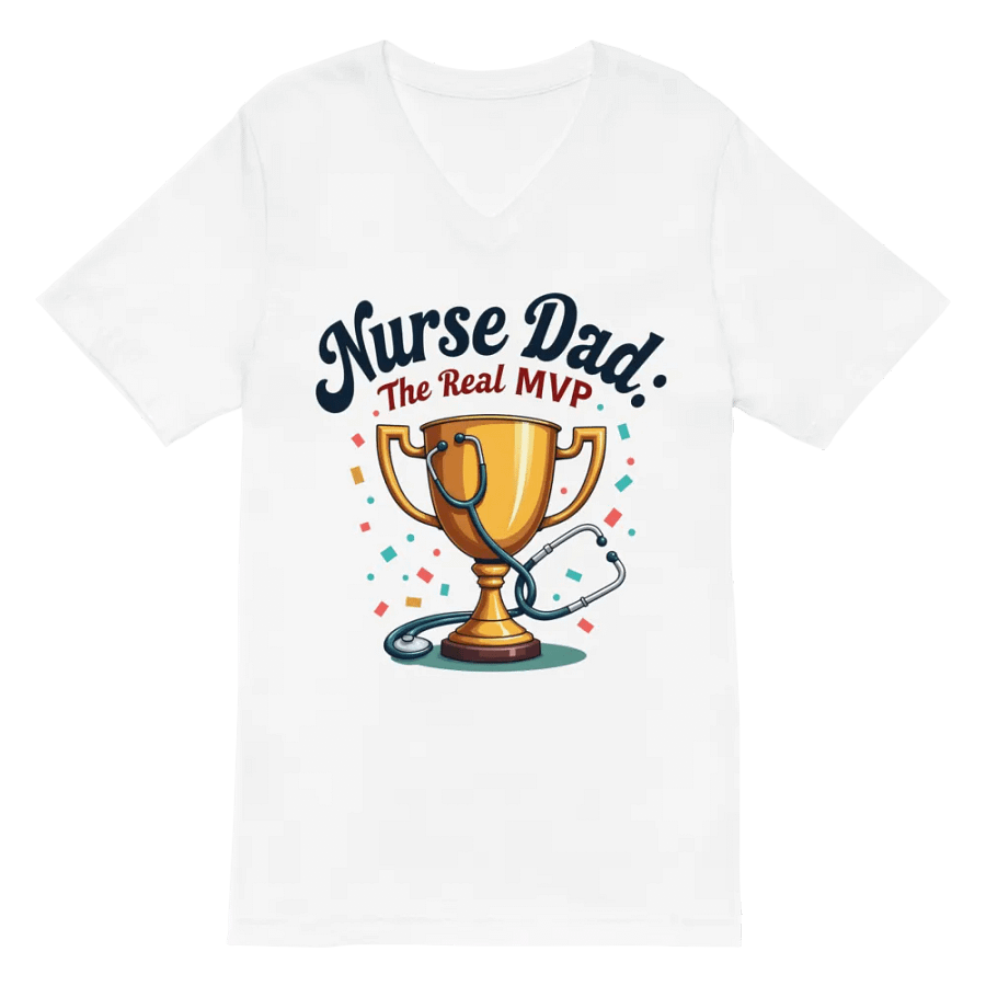 Nurse Dad MVP Trophy v-neck Tee product image (2)