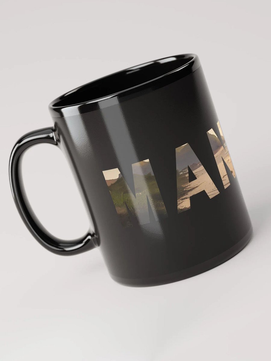 Beach Bottle MANIAC Black Glossy MugBeach Bottle MANIAC White Glossy Mug with Manic Bunny Logo product image (5)