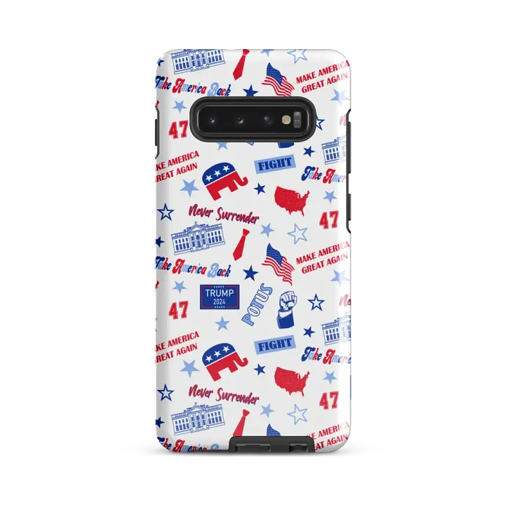 Trump 2024 Republican Patriot Make America Great Again White Pattern Phone Case for Samsung product image (2)