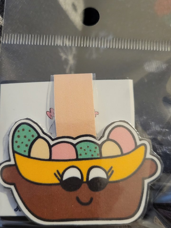 Cute Cartoon Banana Split Sundae Character Magnetic Laminated Bookmark for Foodies product image (1)